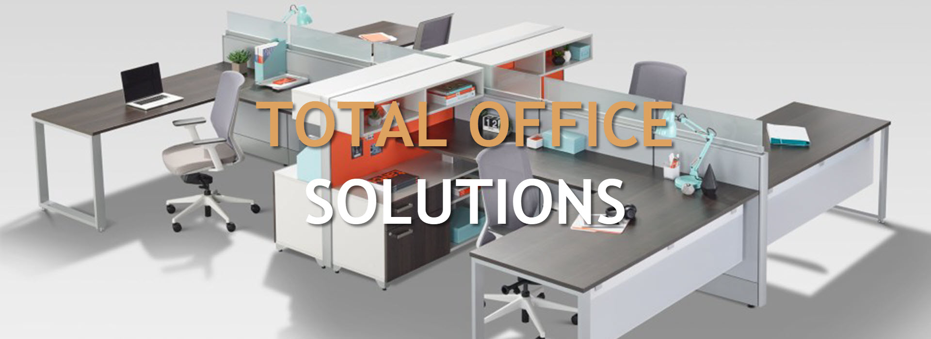 Open Office Furnishings with Storage and Privacy Panels