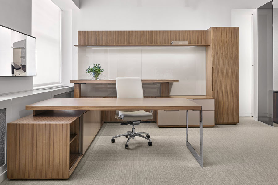 Executive Desks
Height-Adjustable Desks
Standing Desks
L-shaped and U-shaped Desks
Collaborative Workstations
Bench-style Workstations